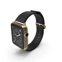 Apple Watch Classic Buckle Black Leather PNG & PSD Images