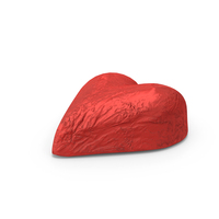 Chocolate Candy Heart in Red Foil PNG & PSD Images