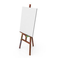 Soiled Easel With Canvas PNG & PSD Images