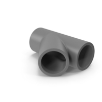 Gray Plastic Pipe Tee PNG & PSD Images