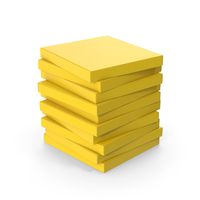 Stack Of Yellow Pizza Boxes PNG & PSD Images