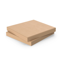 Two Brown Pizza Boxes PNG & PSD Images