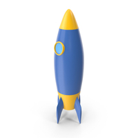 Blue & Yellow Rocket PNG & PSD Images