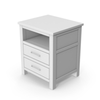 Monochrome Bedside Table PNG & PSD Images