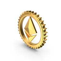 ETHEREUM GOLD WHEEL PNG & PSD Images