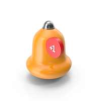 Cartoon Bell With Notification PNG & PSD Images