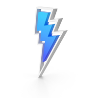 Blue Electric Bolt Symbol PNG & PSD Images