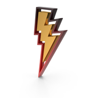 Gold Electric Bolt Symbol PNG & PSD Images
