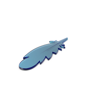 Blue Glass Feather Symbol PNG & PSD Images