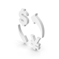 White Dollar To Yuan Currency Exchange Symbol PNG & PSD Images