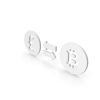 White Pound To Bitcoin Currency Exchange Symbol PNG & PSD Images