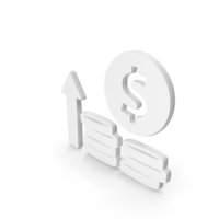 White Dollar Growth Symbol PNG & PSD Images