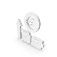 White Euro Growth Symbol PNG & PSD Images