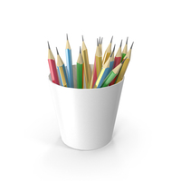 Cup With Colorful Pencils PNG & PSD Images