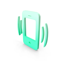 Green Mobile Phone Vibrate Symbol PNG & PSD Images