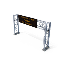 Digital Highway Sign Two Lanes PNG & PSD Images
