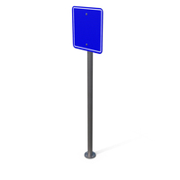 Blue Blank Sign PNG & PSD Images