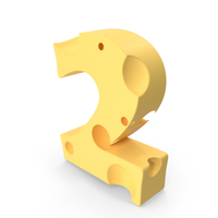 Сheese Alphabet Number 2 PNG & PSD Images