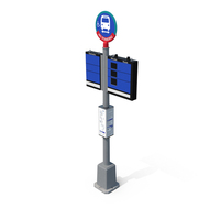 Blank Bus Stop Sign PNG & PSD Images
