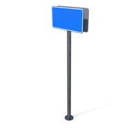 Blank Taxi Stand Sign On A Cylindrical Pole PNG & PSD Images