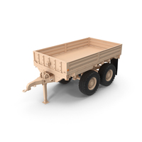 Military Drop Side Cargo Trailer M1092 Sand PNG & PSD Images