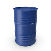 Clean Blue Metal Barrel PNG & PSD Images