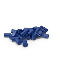Clean Blue Metal Barrel Pile PNG & PSD Images