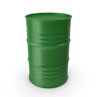 Clean Green Metal Barrel PNG & PSD Images
