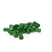Clean Green Metal Barrel Pile PNG & PSD Images