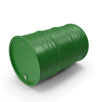 Fallen Clean Green Metal Barrel PNG & PSD Images