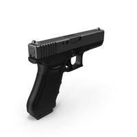 Glock 17 Semi Automatic Pistol Black PNG & PSD Images
