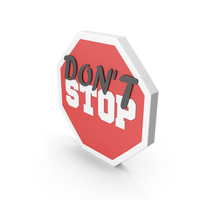 Don't Stop Road Sign PNG & PSD Images