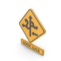 Good Luck Road Sign PNG & PSD Images