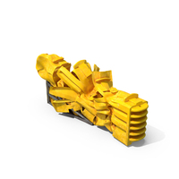 Yellow Damaged Crash Cushion PNG & PSD Images