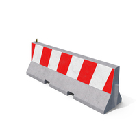 Clean Striped Concrete Road Barrier PNG & PSD Images