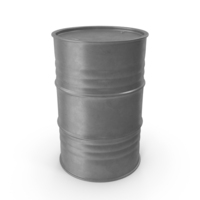 Clean Grey Metal Barrel PNG & PSD Images