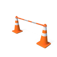 Orange & White Traffic Cone With Bar PNG & PSD Images