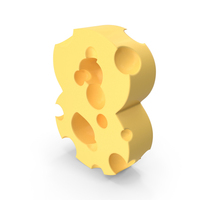 Cheese Number 8 PNG & PSD Images