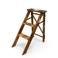 Old Wooden Step Ladder PNG & PSD Images