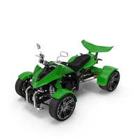 Quad Bike Spy Racing 350cc Buggy ATV绿色PNG和PSD图像