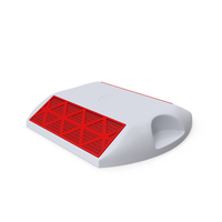 White & Red Road Stud PNG & PSD Images