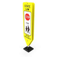 Crosswalk Sign Multiple Stop PNG & PSD Images