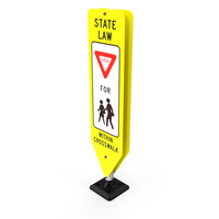 Crosswalk Sign Multiple Yield PNG & PSD Images