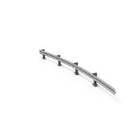 Single 20m Curved W Beam Guardrail PNG & PSD Images