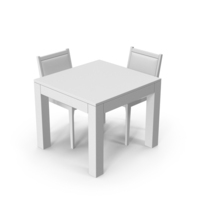 Monochrome Table With Chairs PNG & PSD Images