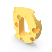 Cheese Alphabet Letter D PNG & PSD Images