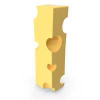 Cheese Letter I PNG & PSD Images