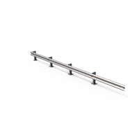 Single Long Straight W Beam Guardrail PNG & PSD Images
