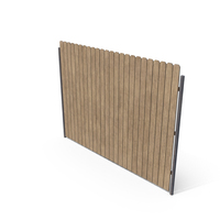 Wooden Fence With Metal Poles PNG & PSD Images