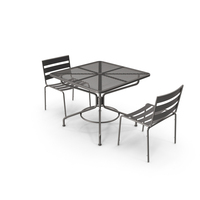 Woodard_Metro Wrought Iron Dining Set PNG & PSD Images